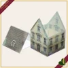 Contenitore candela in vetro Cottage giallo con profumazione Oud, altezza 13 cm