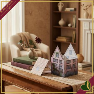 Contenitore candela in vetro Cottage rosa con profumazione Coco, altezza 13 cm