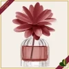 Profumatore d’ambiente in vetro con fiore in legno Arancio e Cannella, 60 ml