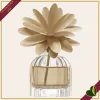 Profumatore d’ambiente in vetro con fiore in legno Vaniglia e Ambra Pura, 60 ml