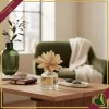 Profumatore d’ambiente in vetro con fiore in legno Vaniglia e Ambra Pura, 60 ml