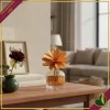 Profumatore d’ambiente in vetro con fiore in legno Cedro e Bergamotto, 60 ml