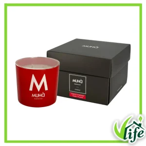 8054619814956 CANDELA PROFUMATA MUHÀ ARANCIO E CANNELLA 270 GR.