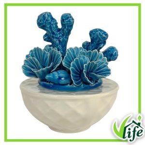 OCEAN CORALLO BLU PORTASALI PROFUMATI DIAMETRO 11 CM.
