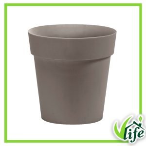VASO TONDO ARKÈ TORTORA DIAMETRO 18 CM.