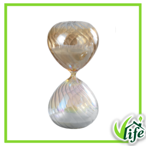 Clessidra decorativa in vetro oro 90 minuti 30 cm