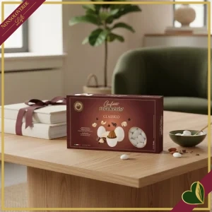 Confetti Maxtris classici bianchi con mandorla tostata e doppio cioccolato, 1 chilogrammo