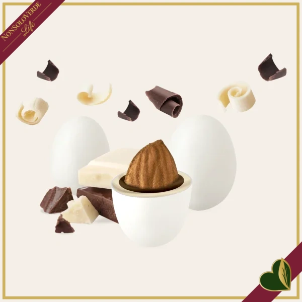 Confetti Maxtris classici bianchi con mandorla tostata e doppio cioccolato, 1 chilogrammo