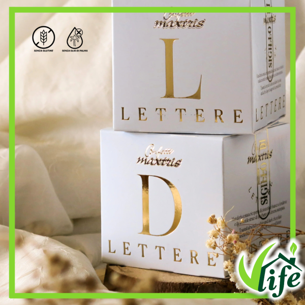 Confetti Maxtris Lettera L con mandorla e cioccolato 200 gr