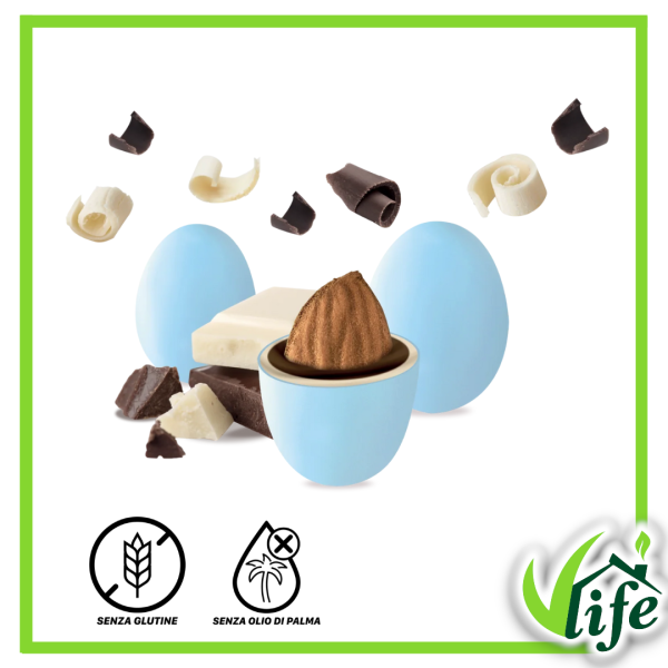 Confetti Maxtris Twist Celeste con mandorla e cioccolato 500 gr