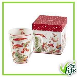 Tazza da latte “Fungo” in porcellana – Collezione Funghi e Gnomi