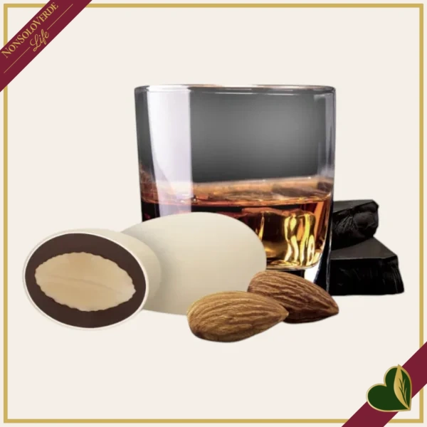 Confetti Maxtris Almond Rhum HavanaCuba, bianchi con mandorla tostata e cioccolato extra fondente 70%, 500 grammi