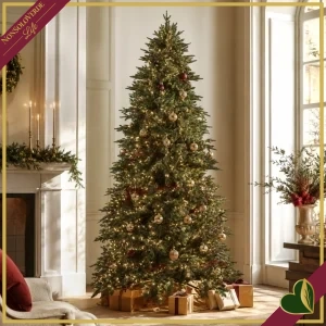 Albero di Natale artificiale Pino Cristallo con 2.971 punte, altezza 240 cm