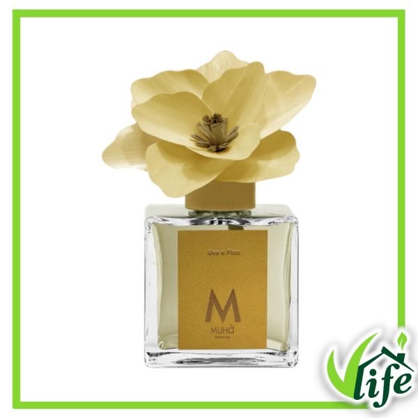 Diffusore d’Ambiente Magnolia con Fiore in Legno di Betulla – Fragranza Uva e Fico, 250 ml