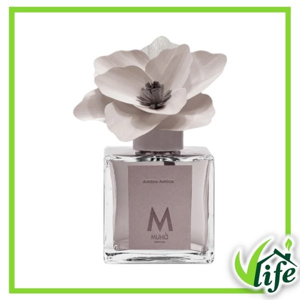 Diffusore d’Ambiente Magnolia con Fiore in Legno di Betulla – Fragranza Ambra Antica, 250 ml