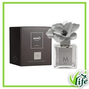 BF108-1 Diffusore d’Ambiente Magnolia con Fiore in Legno di Betulla – Fragranza Fiori di Cotone, 250 ml