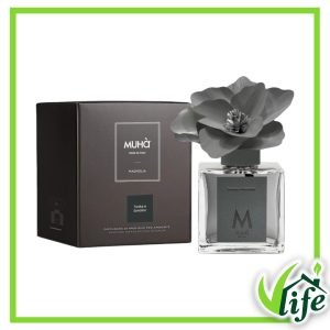 BF109-2 Diffusore d’Ambiente Magnolia con Fiore in Legno di Betulla – Fragranza Tonka e Sandalo, 250 ml