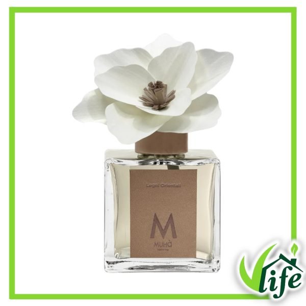 Diffusore d’Ambiente Magnolia con Fiore in Legno di Betulla – Fragranza Legni Orientali, 250 ml
