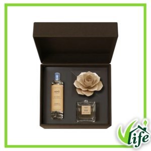 Cofanetto Regalo Muhà Rosa con Diffusore 100 ml e Spray per Ambiente 100 ml – Fragranza Vaniglia e Ambra Pura