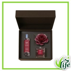 Cofanetto Regalo Muhà Rosa con Diffusore 100 ml e Spray per Ambiente 100 ml – Fragranza Melograno