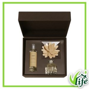 Cofanetto Regalo Muhà Flower con Diffusore 60 ml e Spray per Ambiente 100 ml – Fragranza Vaniglia e Ambra Pura
