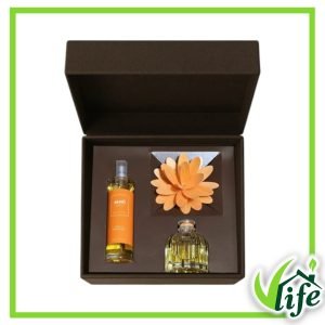 Cofanetto Regalo Muhà Flower con Diffusore 60 ml e Spray per Ambiente 100 ml – Fragranza Cedro e Bergamotto