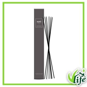 Bastoncini in Fibra Neri per Diffusori d’Ambiente Muhà da 100 ml – 6 pezzi, Altezza 27 cm