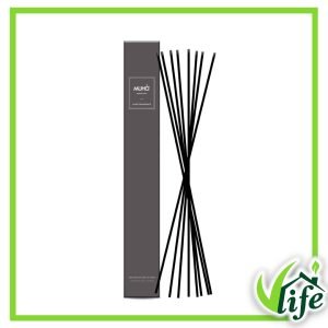 Bastoncini in Fibra Neri per Diffusori d’Ambiente Muhà da 500 ml – 8 pezzi, Altezza 40 cm