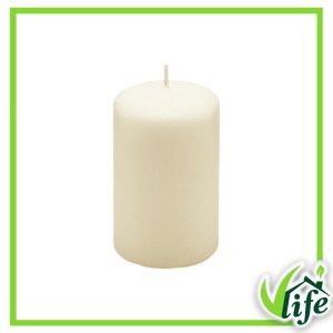 Candela Cilindrica Avorio – Altezza 10 cm, Diametro 6 cm