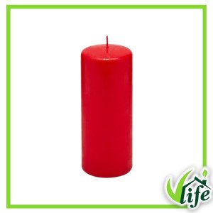 Candela Cilindrica Rosso – Altezza 15 cm, Diametro 6 cm