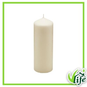 Candela Cilindrica Avorio – Altezza 20 cm, Diametro 6,8 cm
