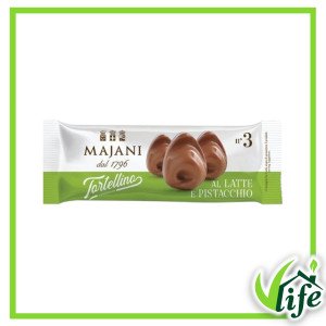 Tortellini al cioccolato al latte ripieni di crema al pistacchio in confezione da 3 pezzi – 24 Grammi