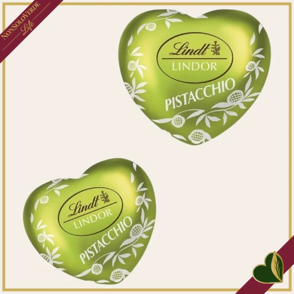 Cioccolatini a forma di cuore Lindt Lindor al cioccolato al latte e pistacchio con morbido ripieno, vendita a grammi