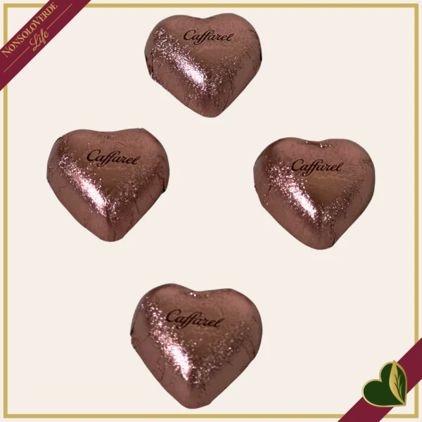 Cioccolatini a forma di minicuore gianduia al latte e nocciole Caffarel, vendita a grammi