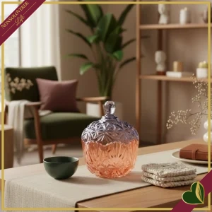 8022934216663-0 Scatola decorativa in vetro bicolore, altezza 17,7 cm