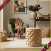 Pouf contenitore “Shanty” oro, altezza 42 cm