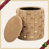 Pouf contenitore “Shanty” oro, altezza 42 cm