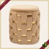 Pouf contenitore “Shanty” oro, altezza 35 cm