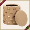 Pouf contenitore “Shanty” oro, altezza 35 cm