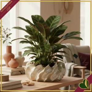8024609381607-0 Cachepot decorativo “Perly” in ceramica, diametro 43 cm