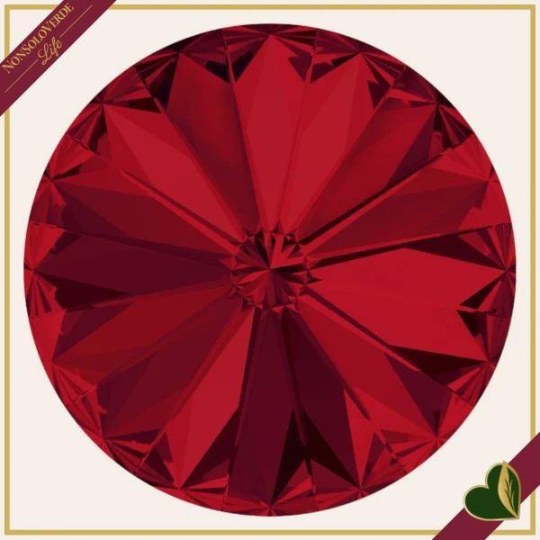 Orecchini punto luce “Starlet” con cristallo rosso