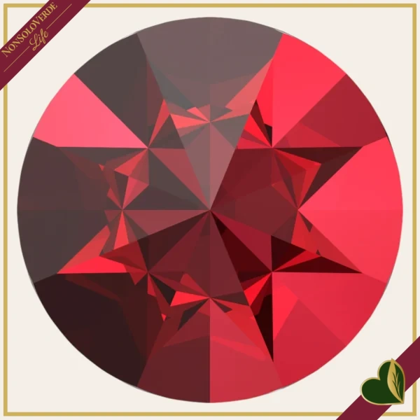 Orecchini “Platone” con cristalli rossi Scarlet