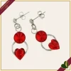 Orecchini “Amore” con cristalli rossi