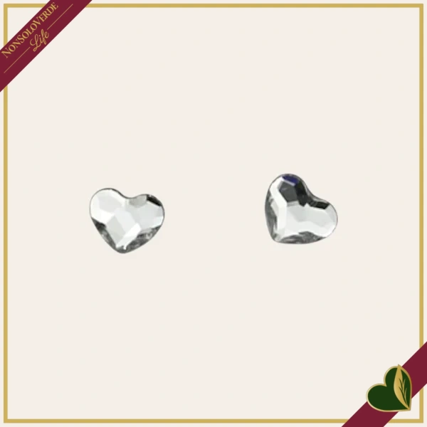 Orecchini punto luce "Cuore" con cristallo Crystal