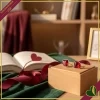 Orecchini punto luce “Fun” con cristallo rosso