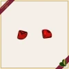 Orecchini punto luce “Fun” con cristallo rosso