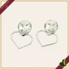 Orecchini punto luce “Heart St” con cuore in filo e cristallo Crystal