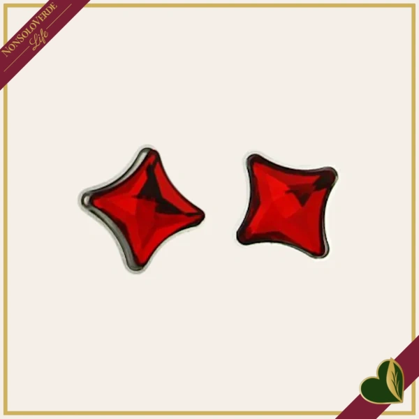 Orecchini punto luce “Starlet” con cristallo rosso