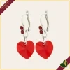 Orecchini “Spot” Cuore Mini con cristalli rossi