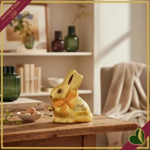 Coniglietto di Pasqua Lindt Gold Bunny, cioccolato al latte, biscotti, vaniglia, 100 grammi